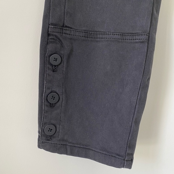 Anthropologie Dark Gray Buttoned Hem Utility Pants - Picture 10 of 11
